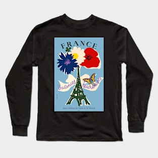 France, Vacances heureuses, Travel Poster Long Sleeve T-Shirt